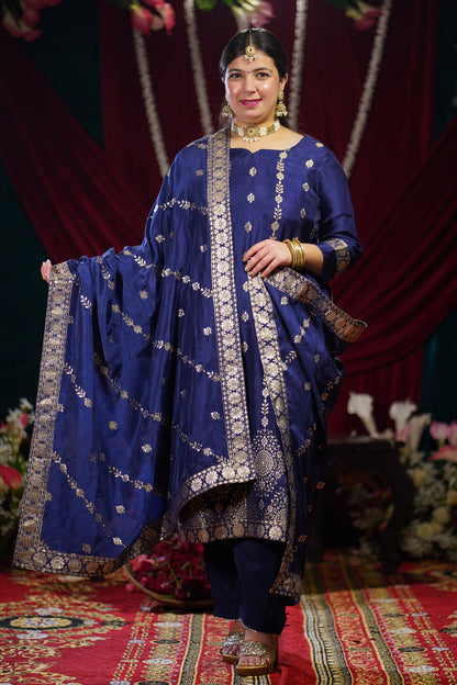 Royal Reverie Jacquard Silk Suit