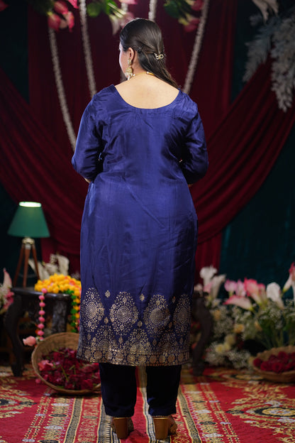 Royal Reverie Jacquard Silk Suit