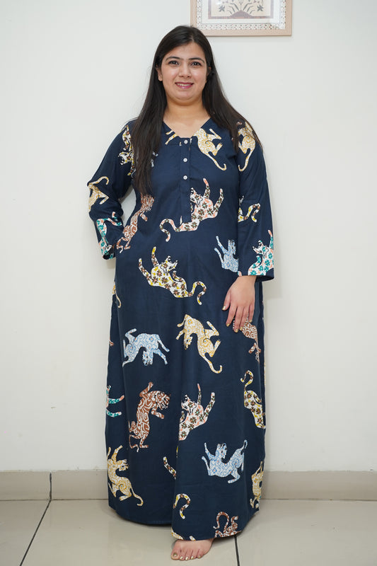 Safari Echoes Printed Night Gown