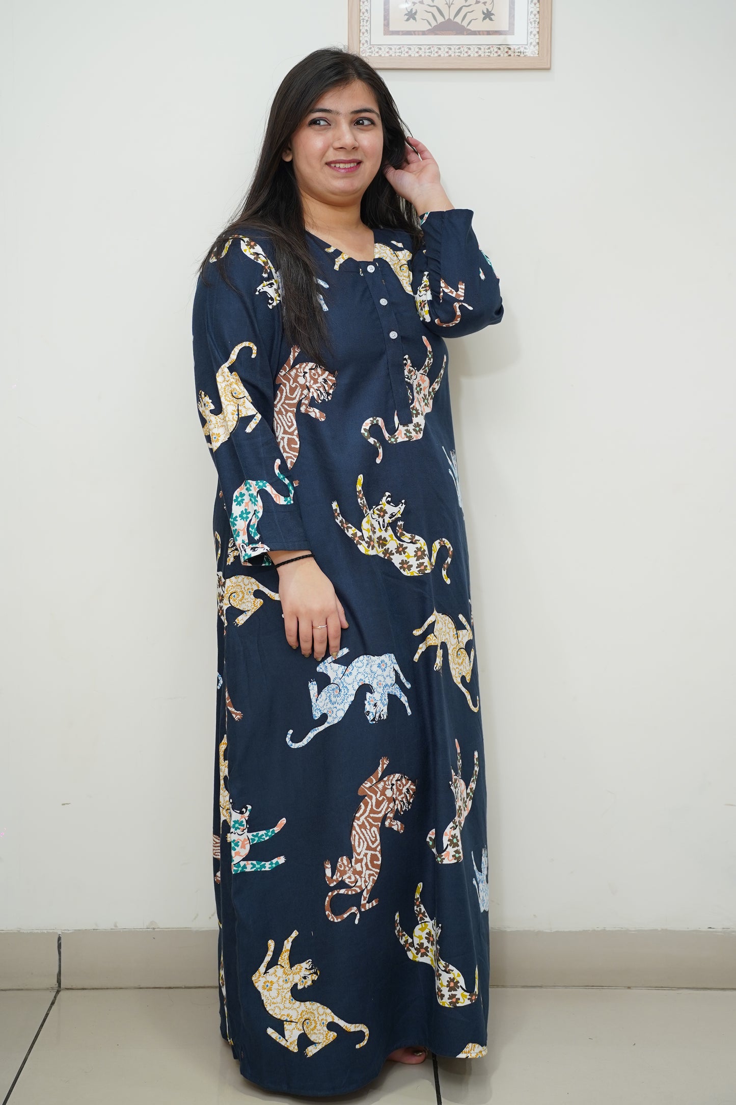 Safari Echoes Printed Night Gown