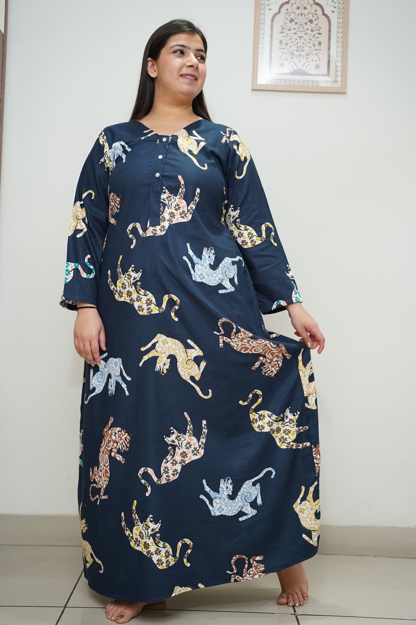 Safari Echoes Printed Night Gown