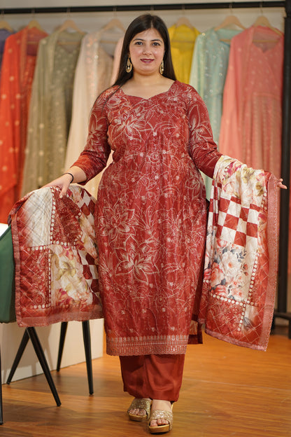 Shaahi Mehek Floral Suit Set