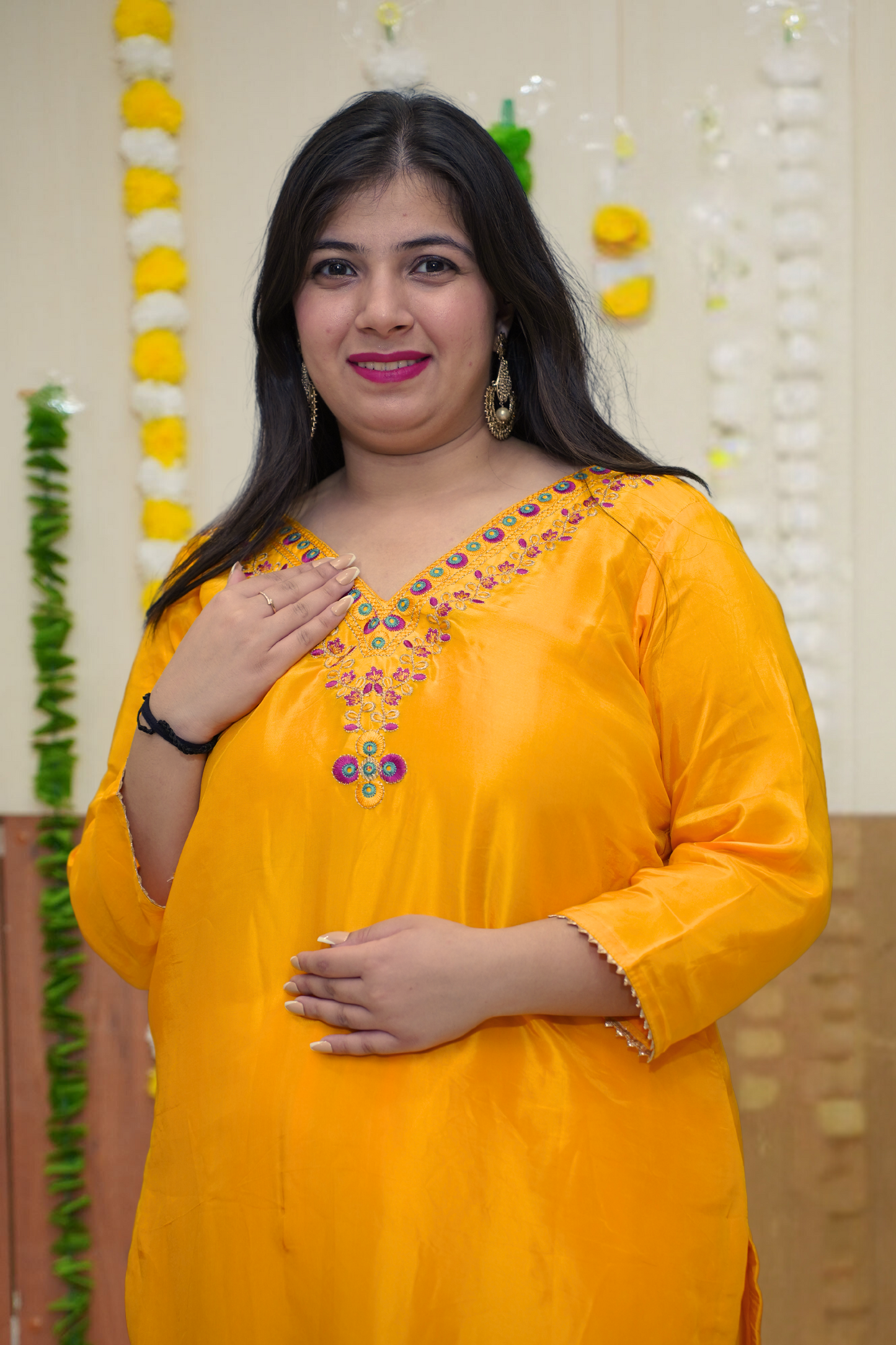 Sunny Mustard Fancy Suit Set