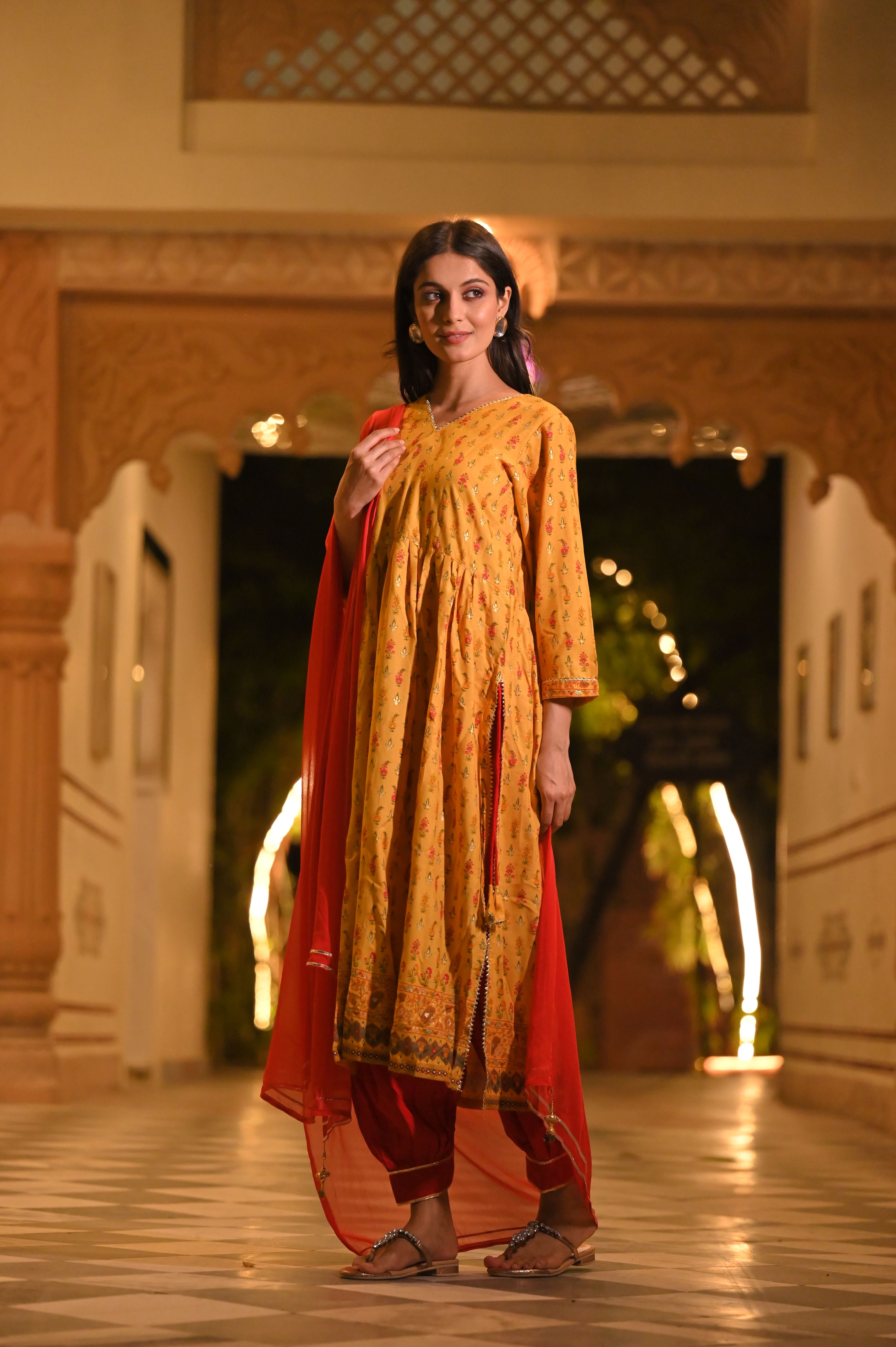 Buy Yellow Salwar Suit Salwar Suit With Dupatta Apella