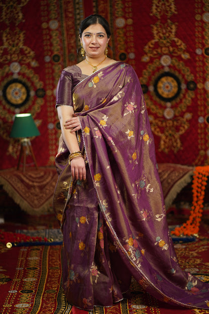 Madhur Sargam Woven Tissue Saree