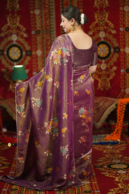 Madhur Sargam Woven Tissue Saree