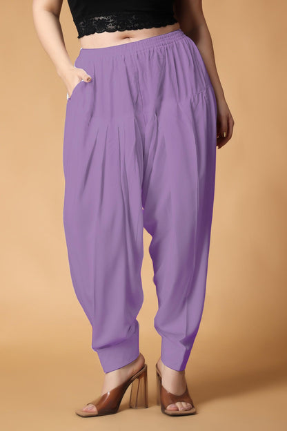 Lavender Pleated Cotton Salwar