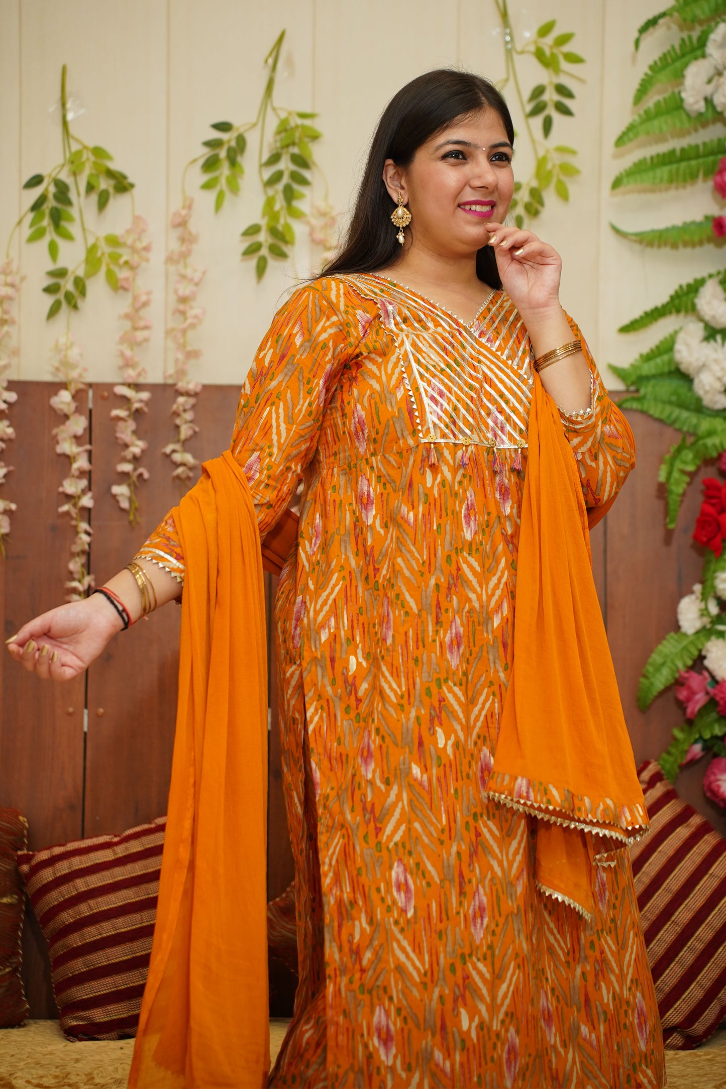 Mustard Gold Foiled Suit Set