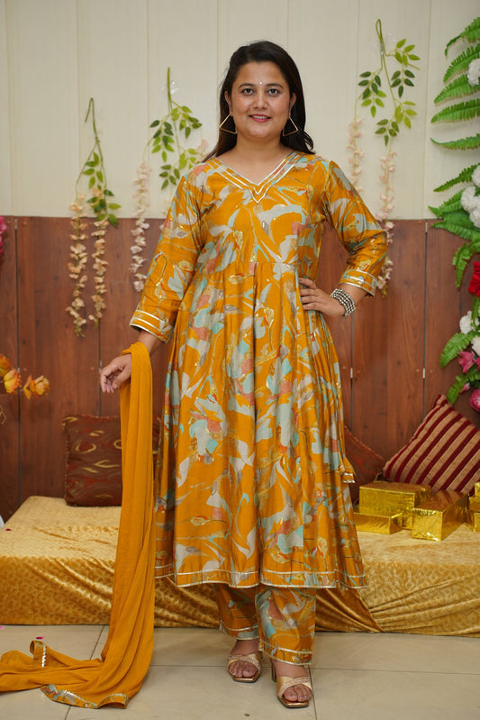 Printed Anarkali Suit