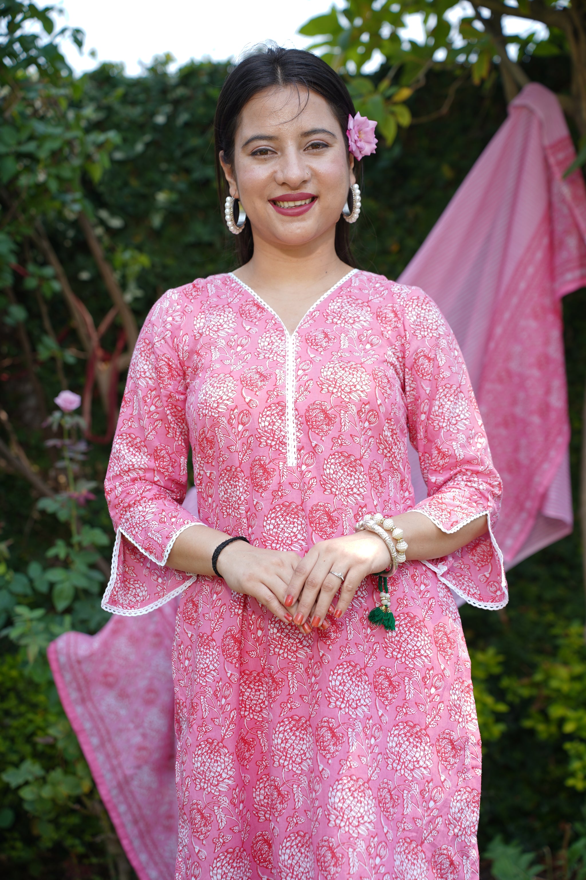 Kurti Pant Set With Dupatta