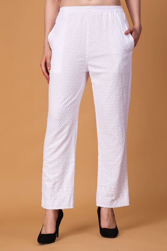 Wide Leg Pants for Women Plus Size Elastic Waist Solid Color Pockets  Oversized Baggy Pants Ladies Palazzo Pants 