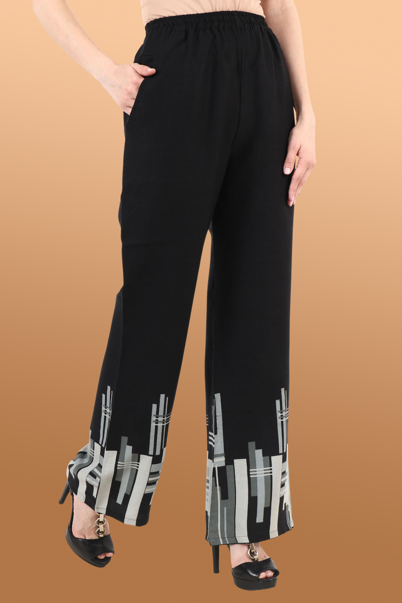 Buy Women's Solid Mid-Rise Palazzo Pants with Semi-Elasticated Waistband  Online | Centrepoint Kuwait