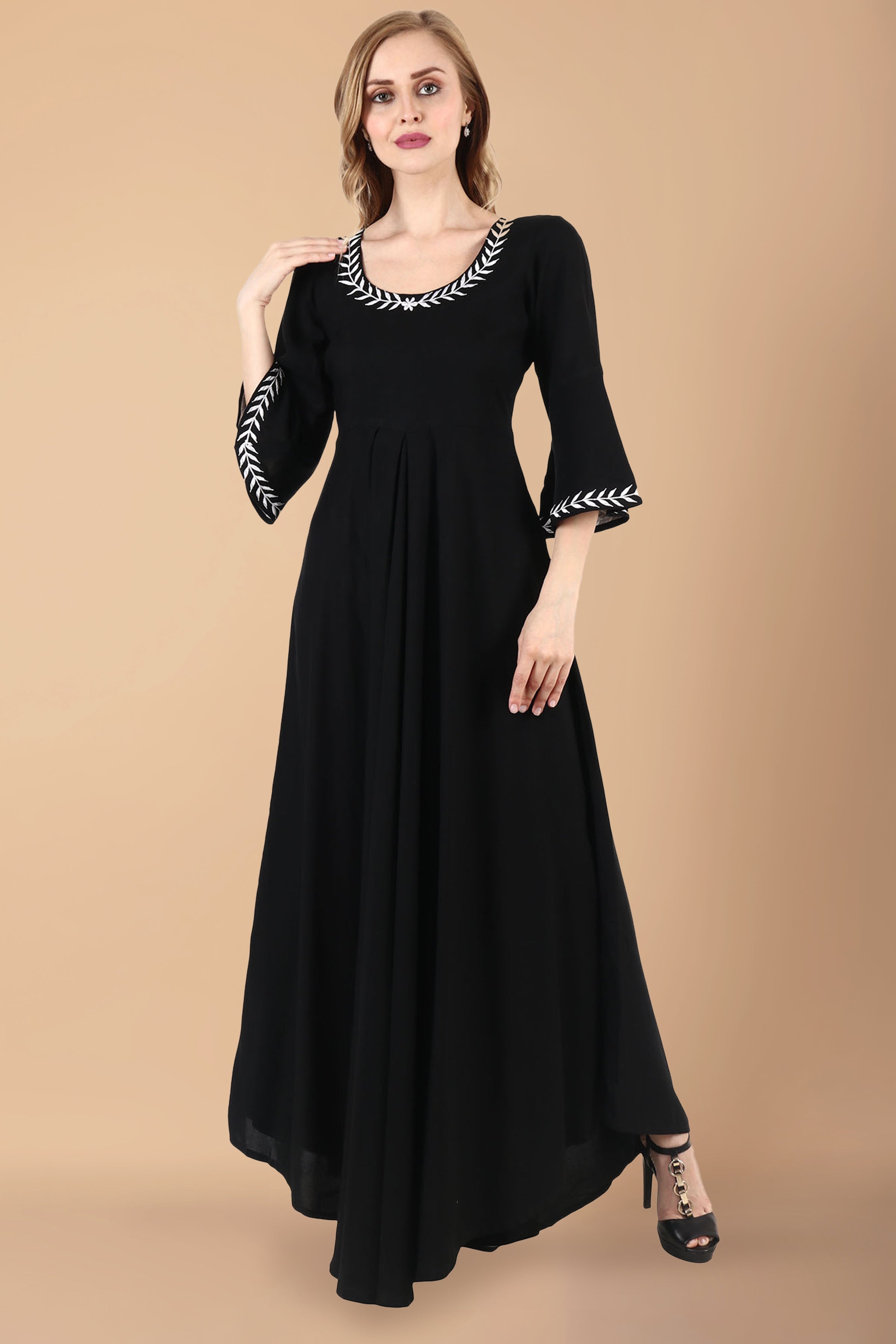 Black Color Party Wear Gown With Girls Designer Party Wear Gown