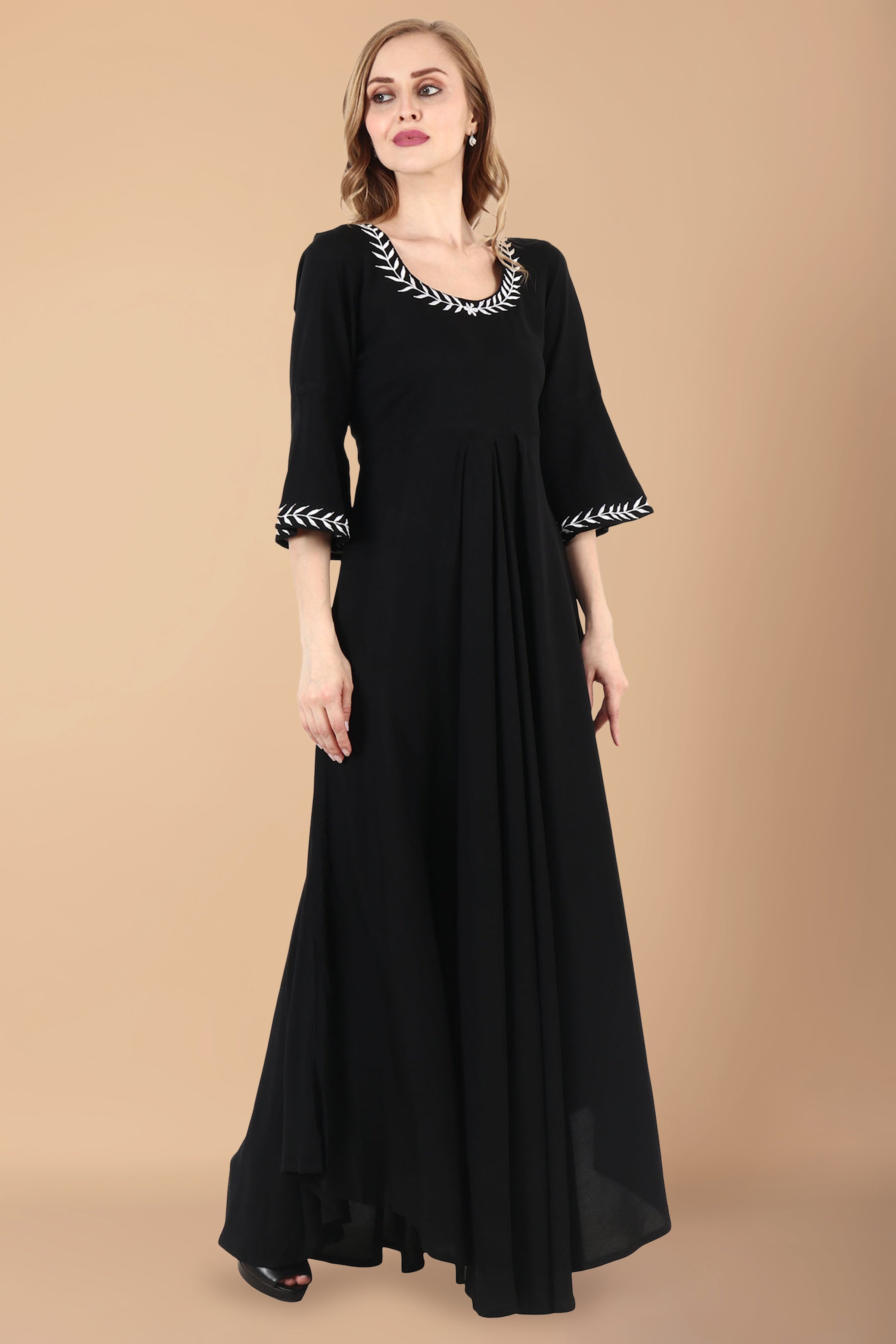 Gorgeous Black and White Part Wear Dress | Latest Kurti Designs