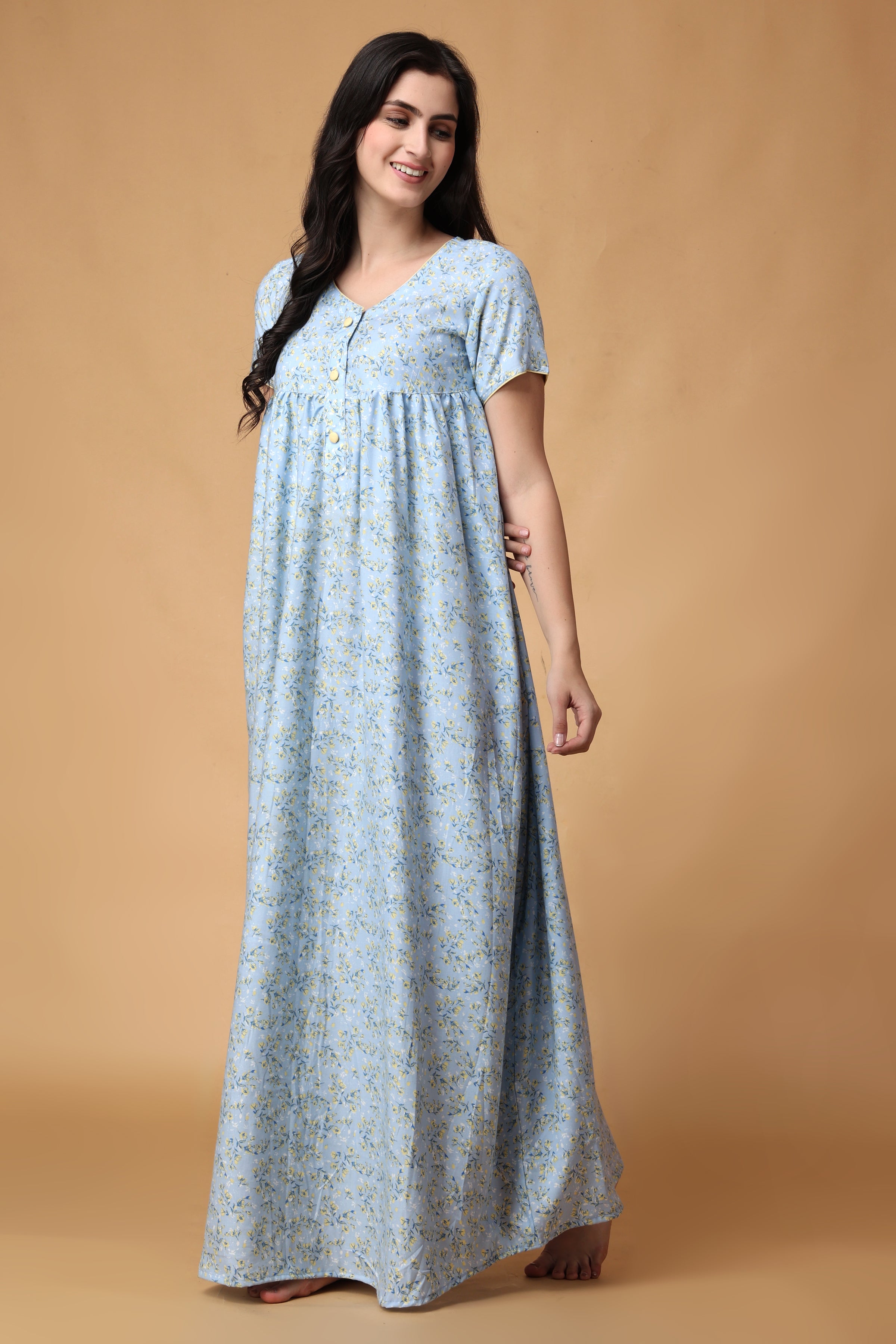 Long best sale cotton nightgowns