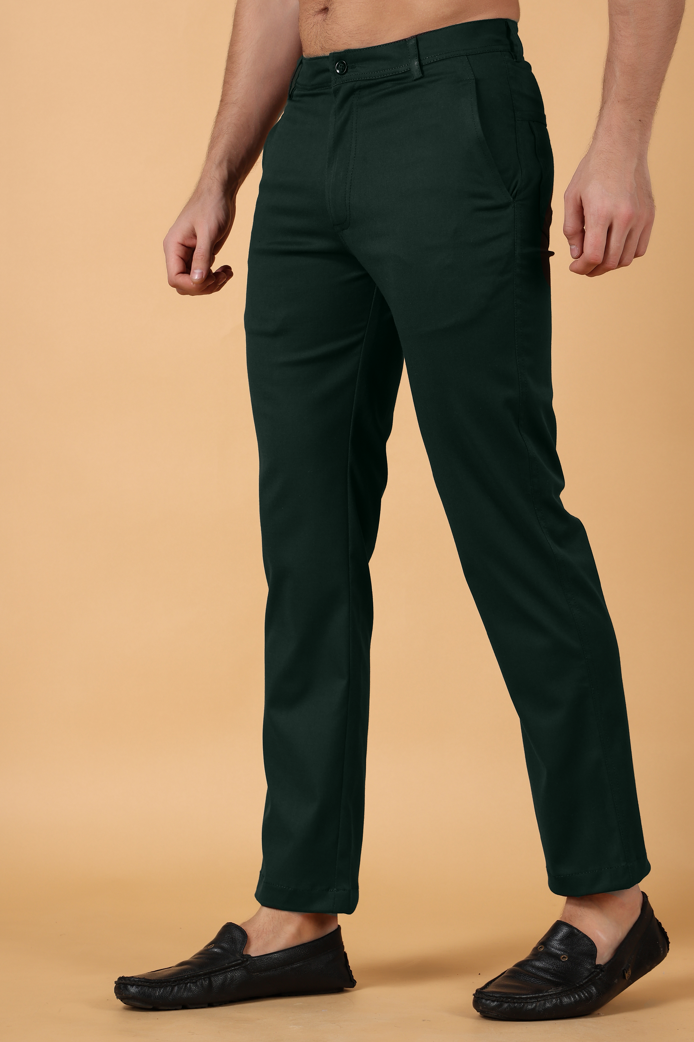 Buy CAVALLO By Linen Club Men Yellow Comfort Slim Fit Easy Wash Trousers -  Trousers for Men 26291598 | Myntra