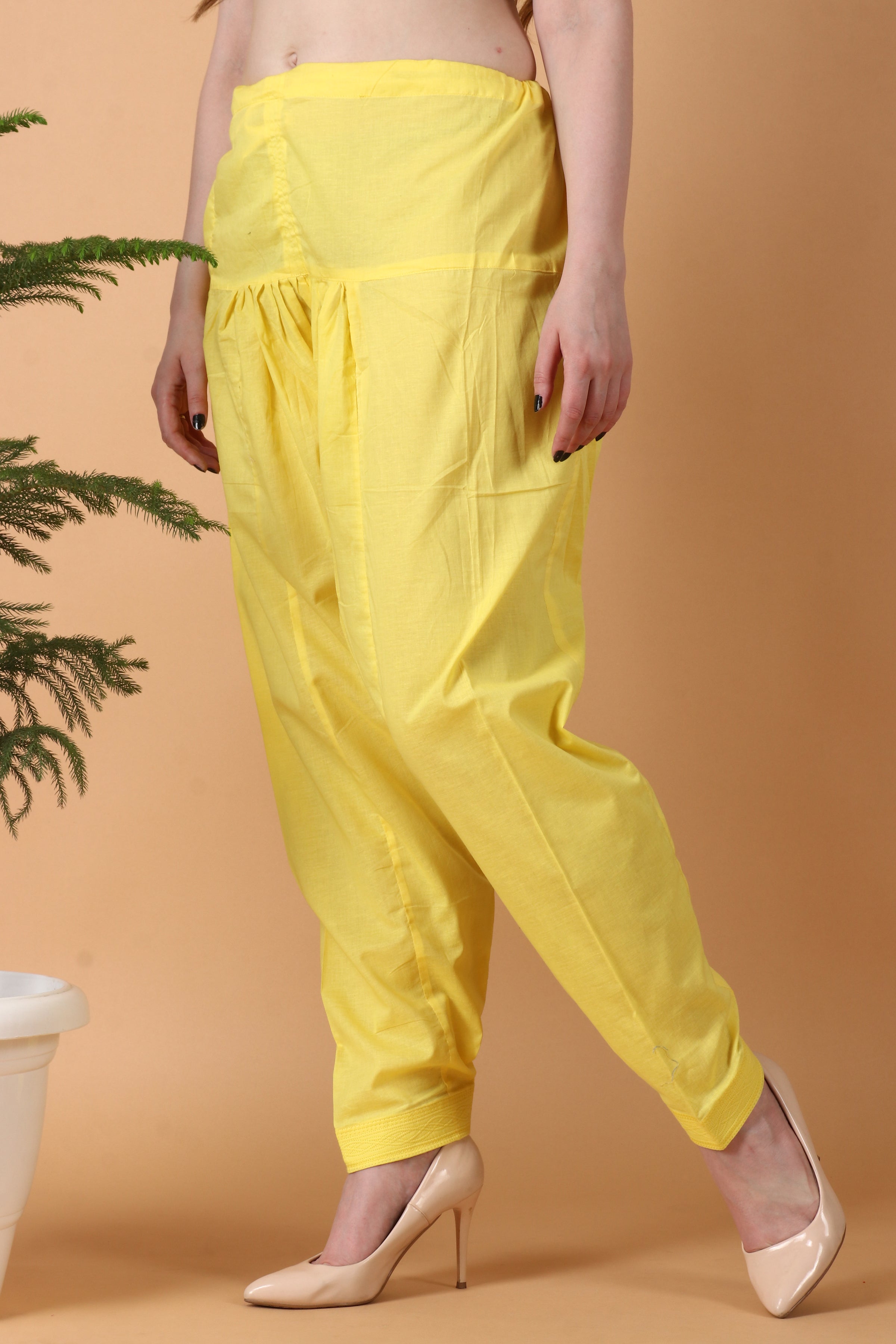 Buy Women's Viscose Cotton Linen Casual Wear Straight Fit Pants|Cottonworld