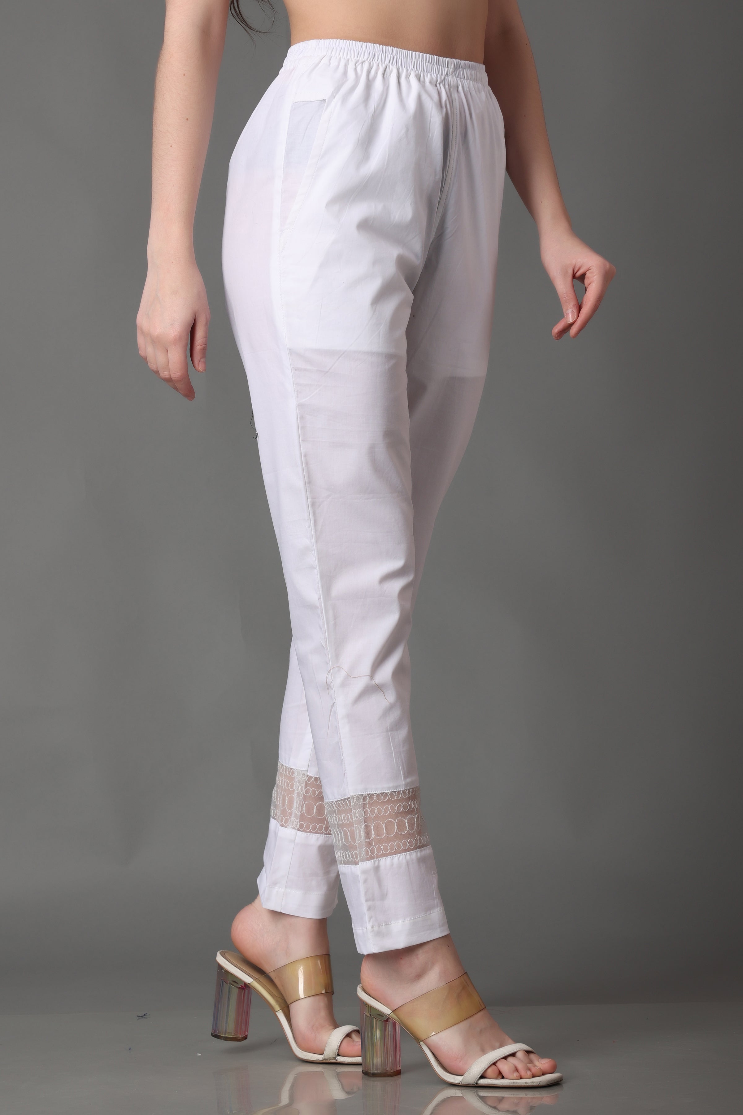 White Palazzo Pants Buy Handcrafted White Palazzo Pants Online