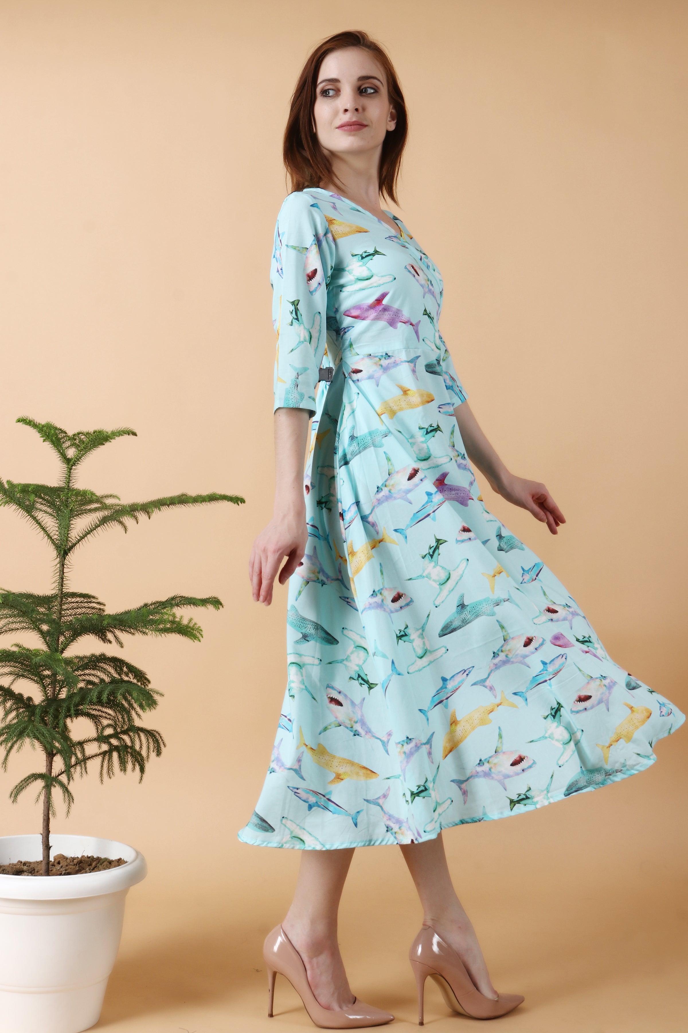 Ladies V Neck Lantern Sleeve Floral Casual Loose Beach Dresses Women Summer  Fashion Vacation Dress 2023 - China Apparel and Women price |  Made-in-China.com