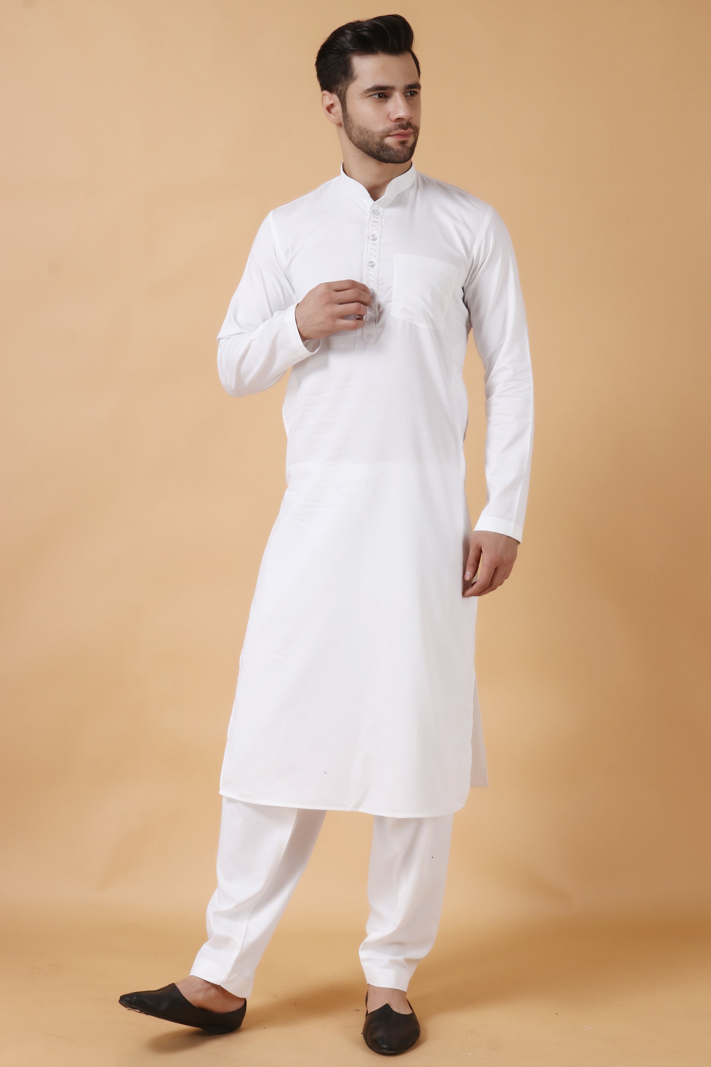 Pathani discount white kurta