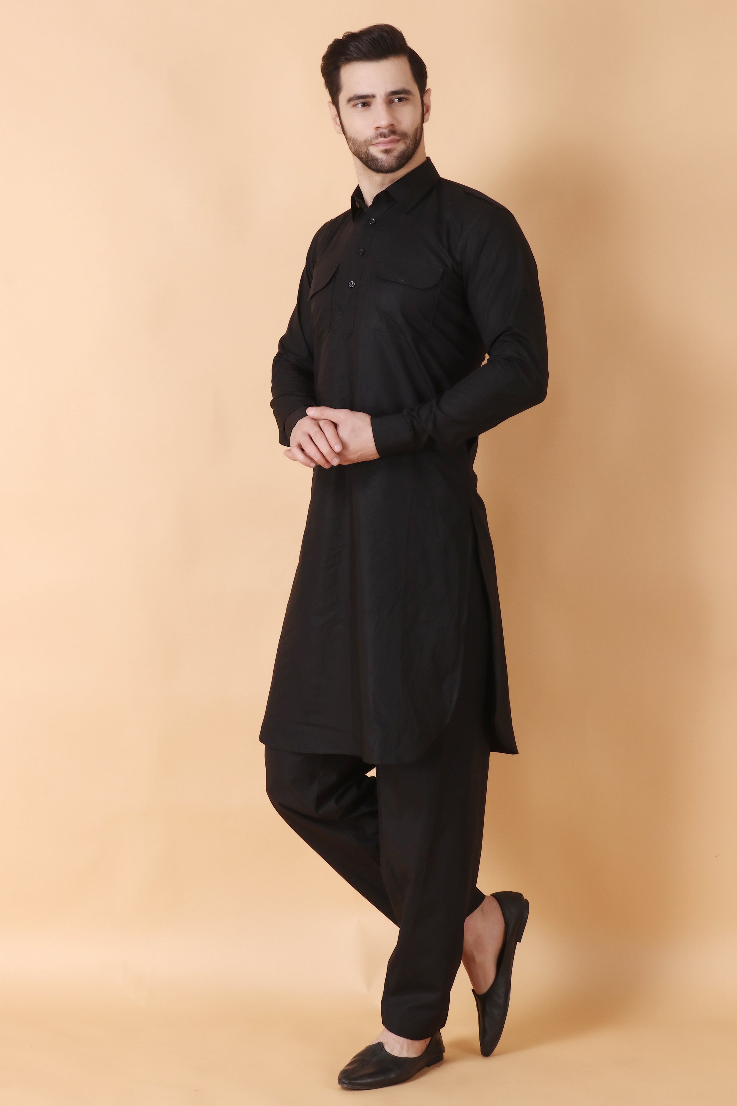 Buy Black Kurta Pajama Pathani Kurta Pajama For Men Apella