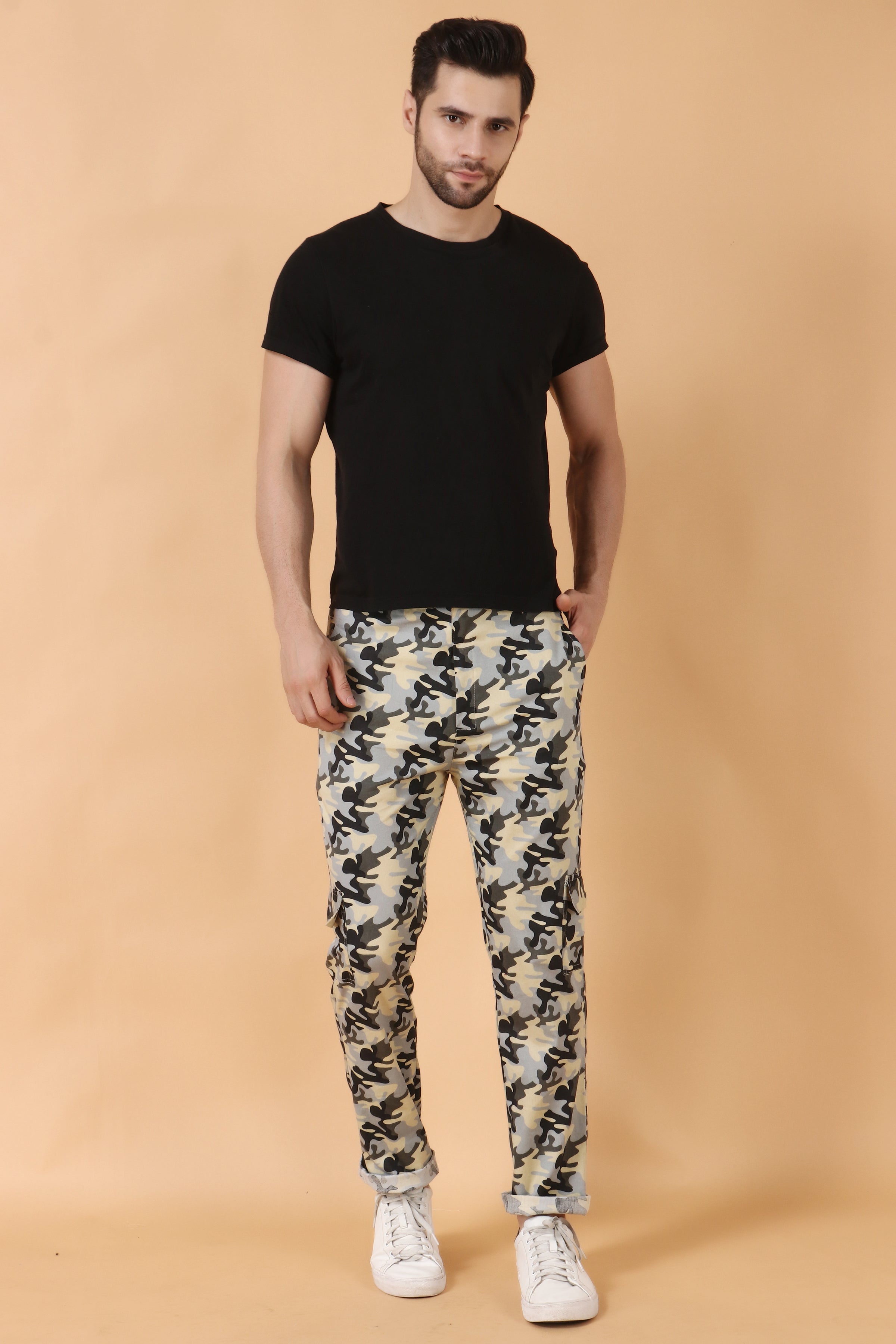 Buy Green And Black Satin Floral Print Trousers Online  FableStreet