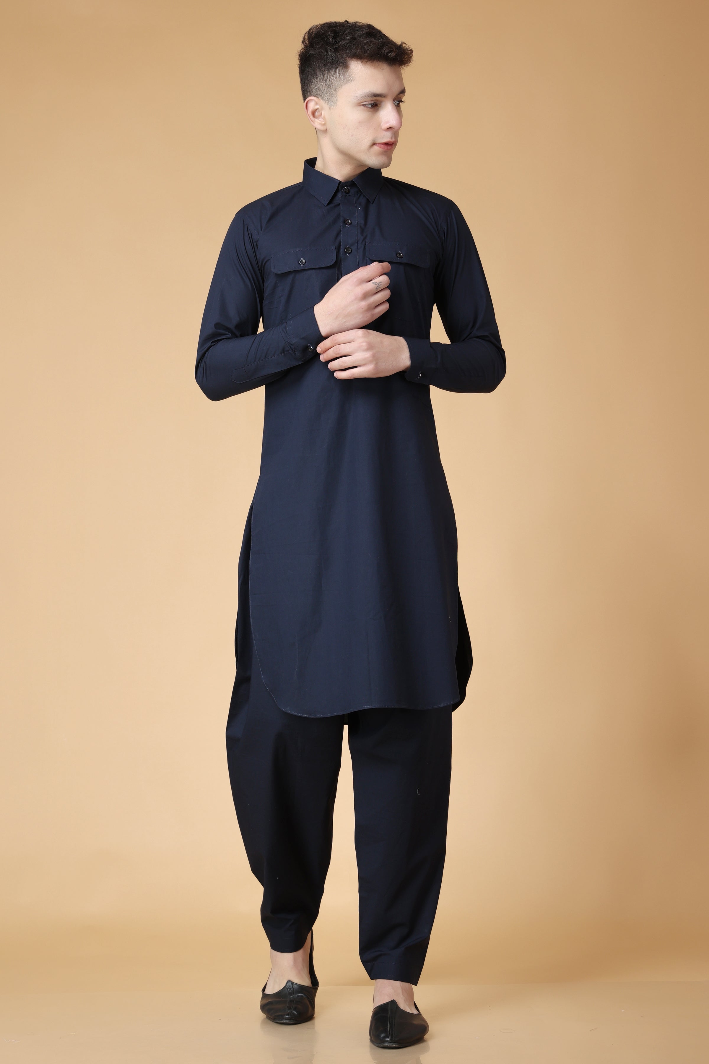 Blue pathani kurta new arrivals