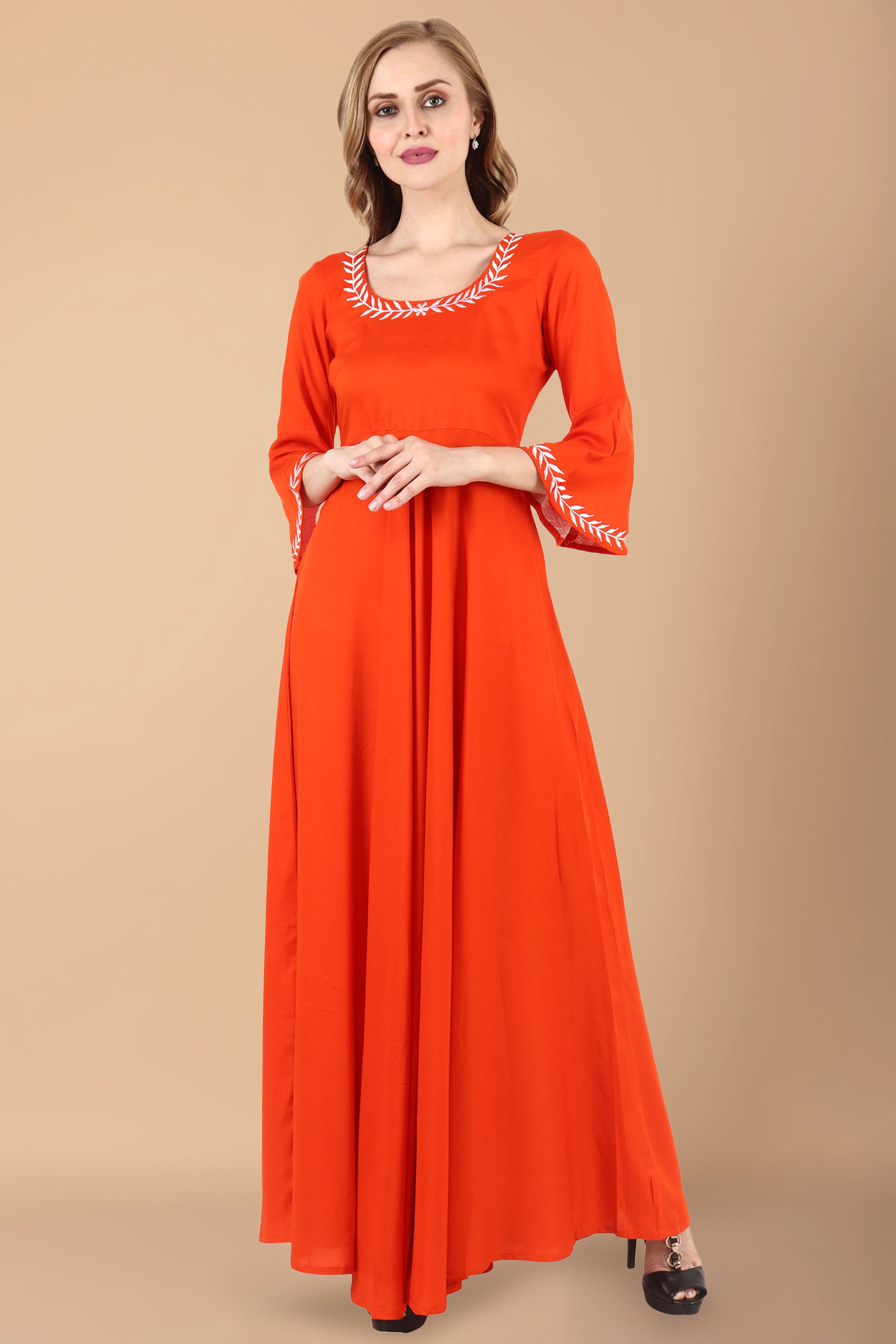 Jolly Orange Dress – Styched Fashion