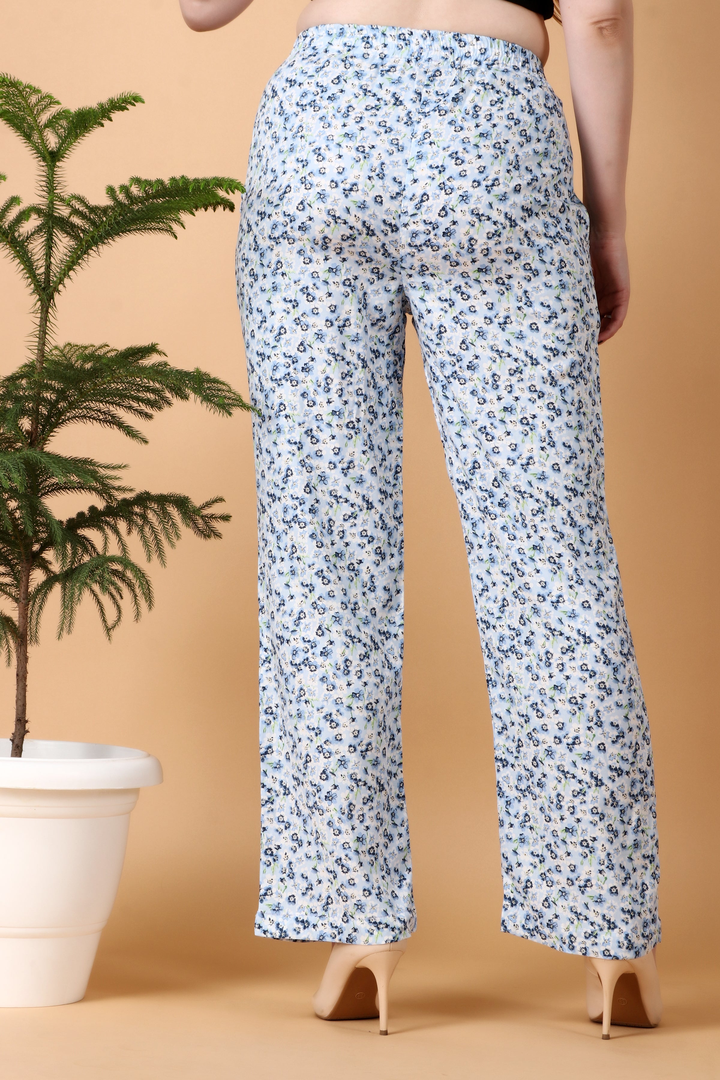 Styling Statement Pants  Floral WideLeg Silk Pants  Color  Chic