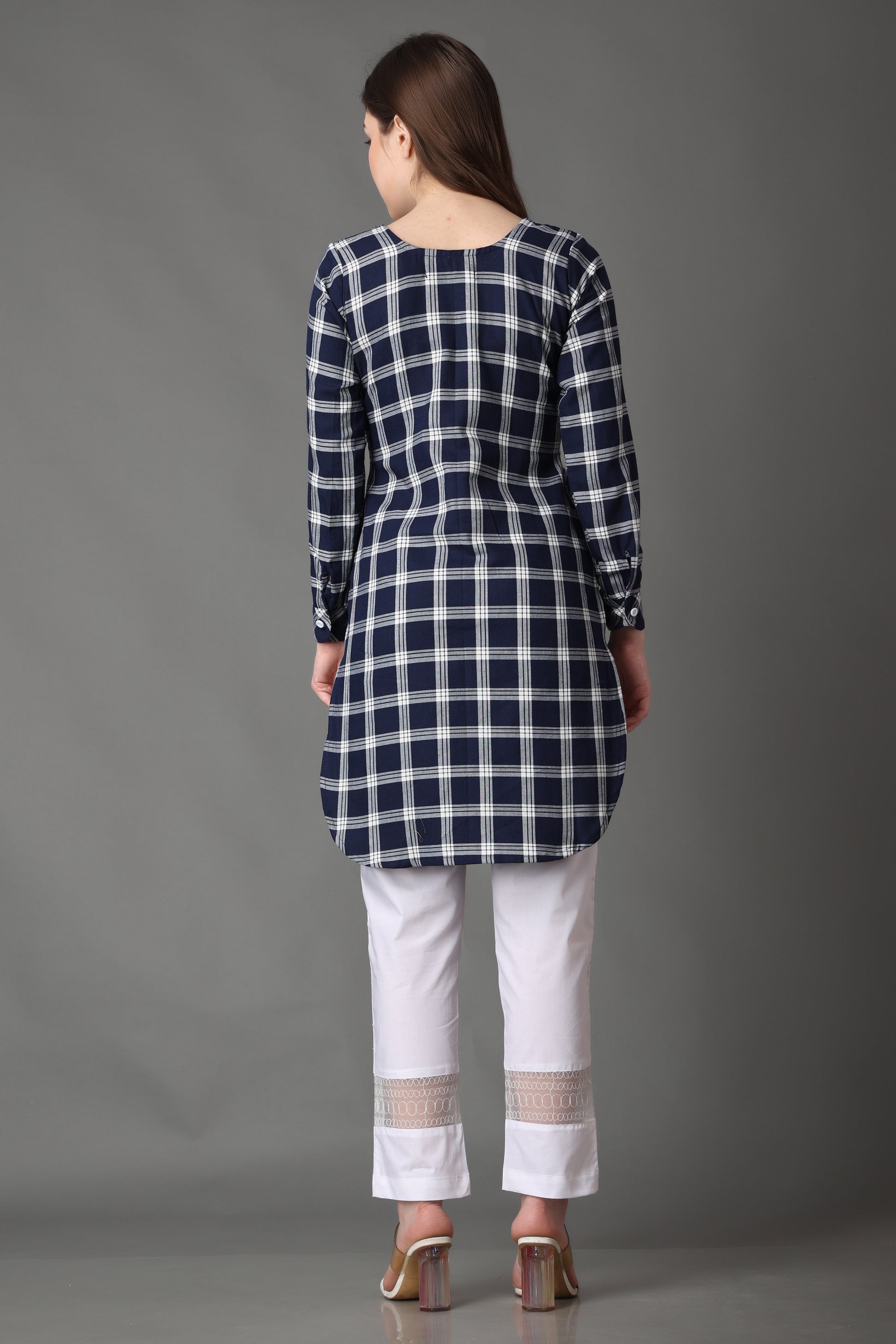 Blue Short Woolen Kurti   