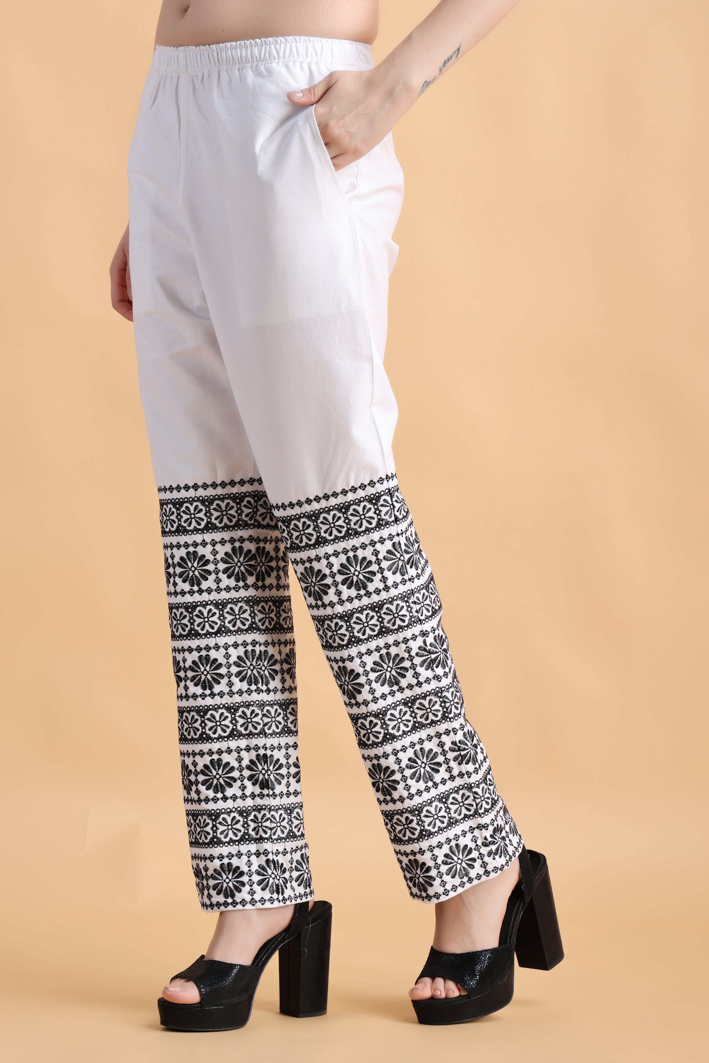 Buy Denim Embroidered Pant by DASH AND DOT at Ogaan Market Online Shopping  Site