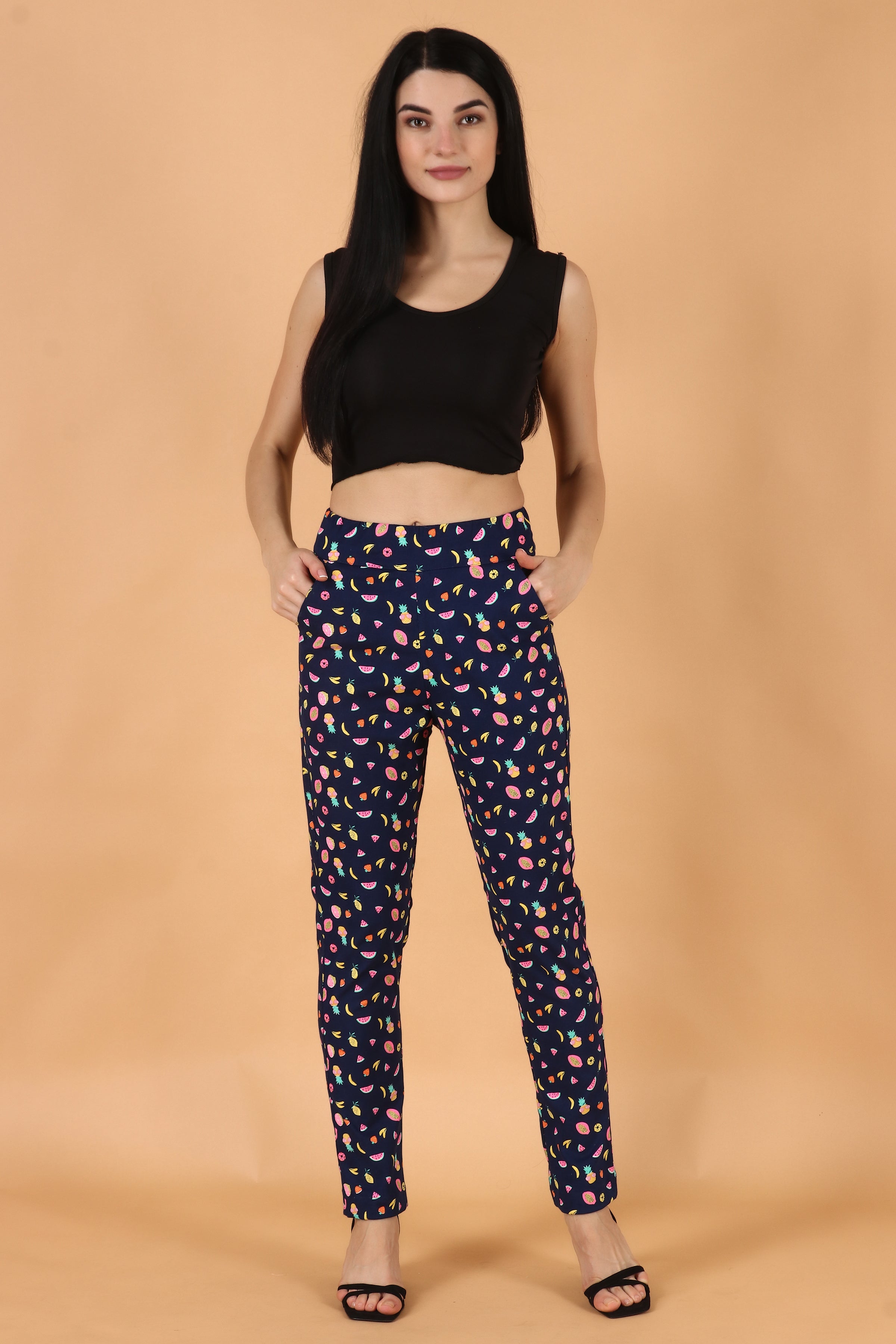 Buy Blue Trousers & Pants for Women by J Style Online | Ajio.com