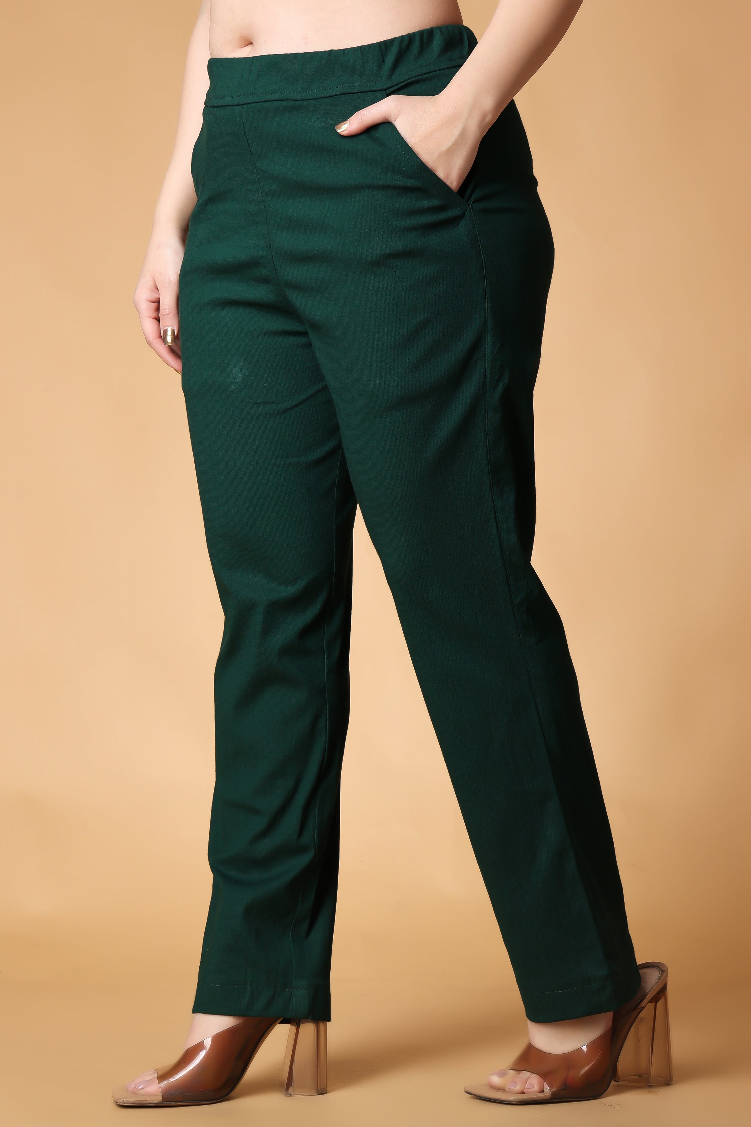 Ladies Maroon Lycra Trousers Feature  Comfortable Pattern  Plain at Rs  209  Piece in Surat