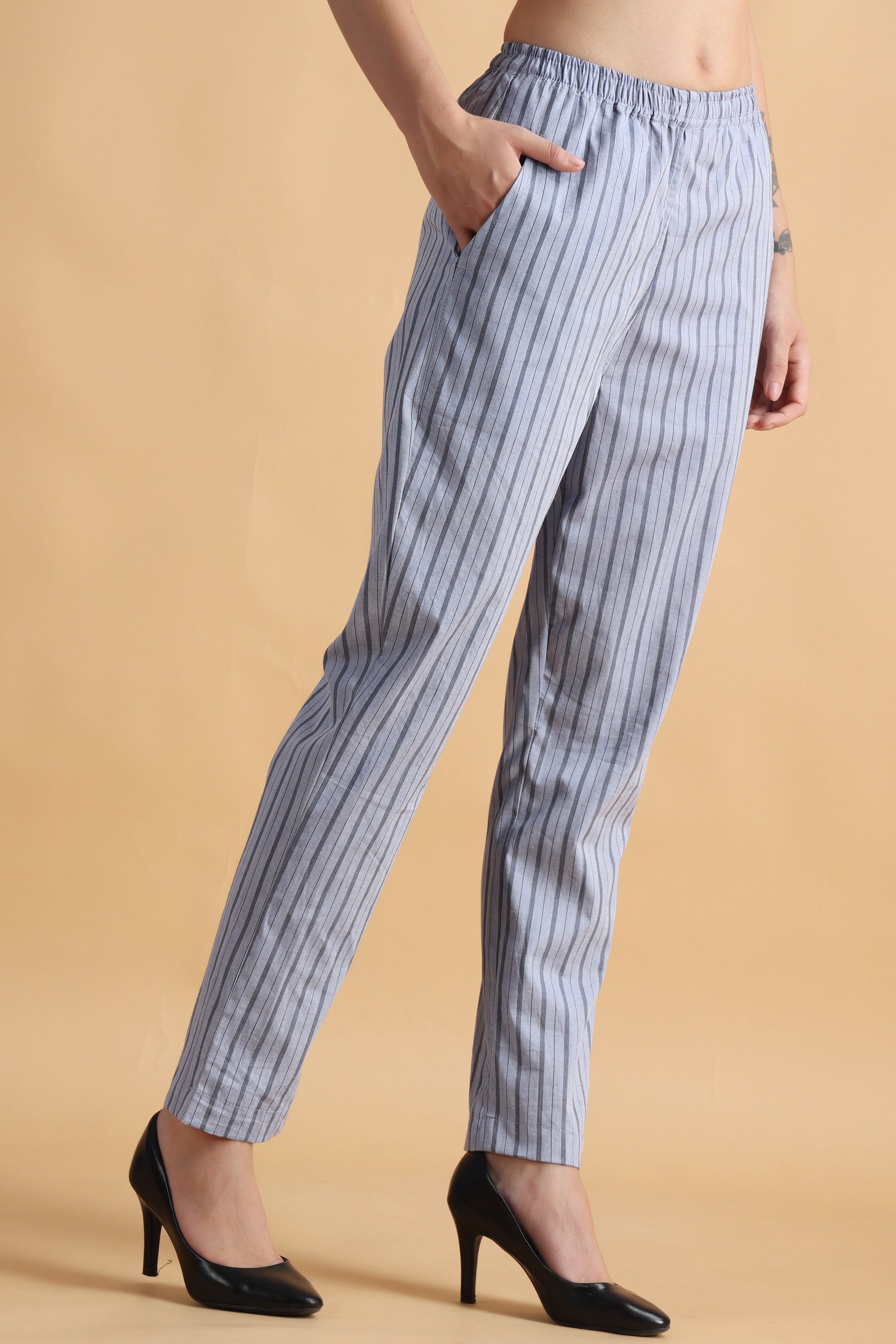 Buy Plus Size Cotton Pant Palazzo  Plus Size Striped Pant Palazzo  Apella