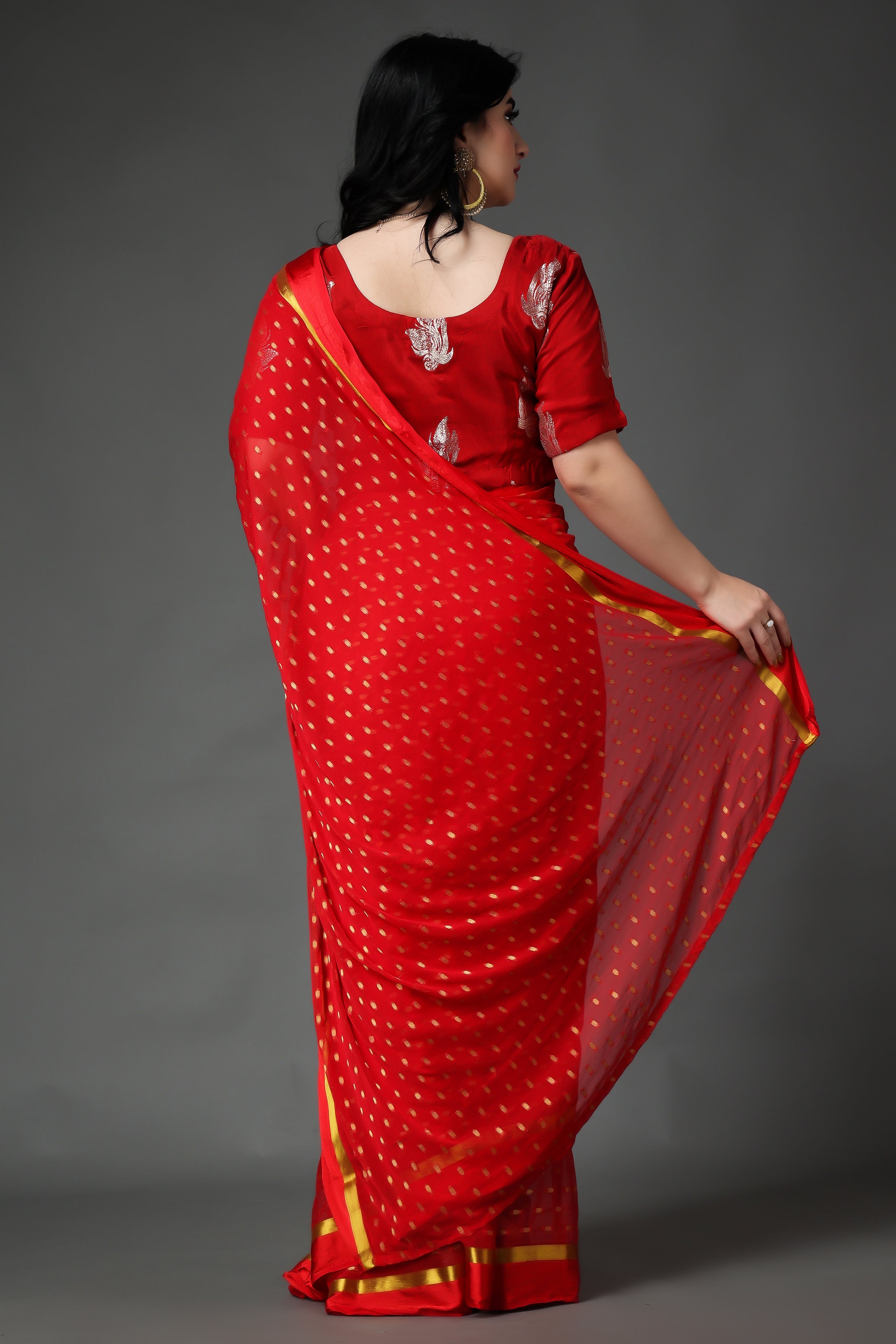 Pure Organza Silk Saree With Readymade Blouse – Orgenza Store