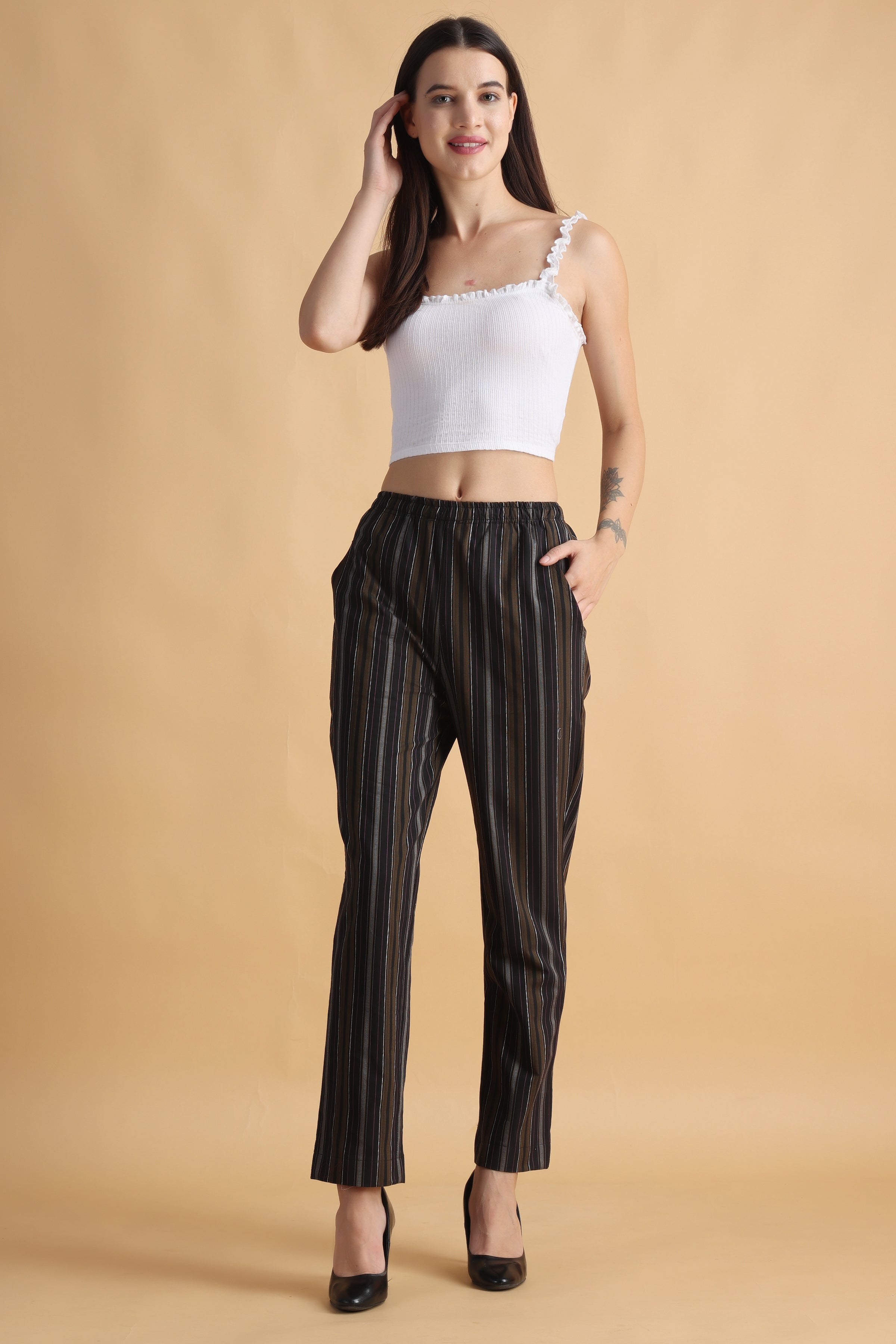 Buy Blue Trousers  Pants for Women by AJIO Online  Ajiocom