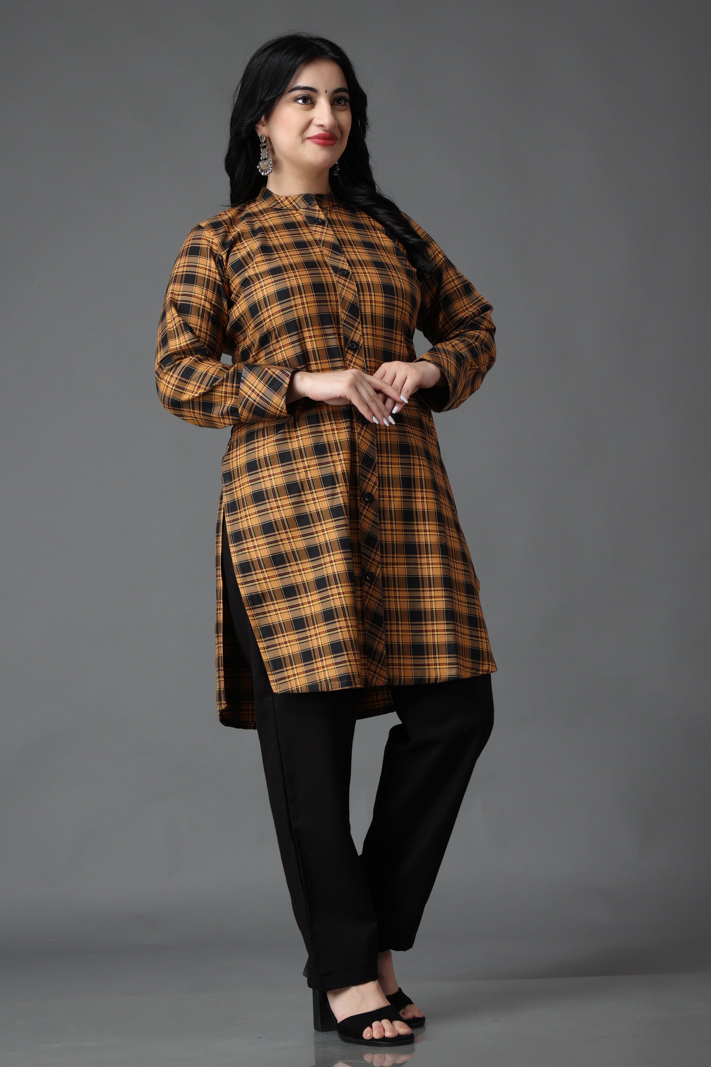 Checked kurtis online on sale shopping