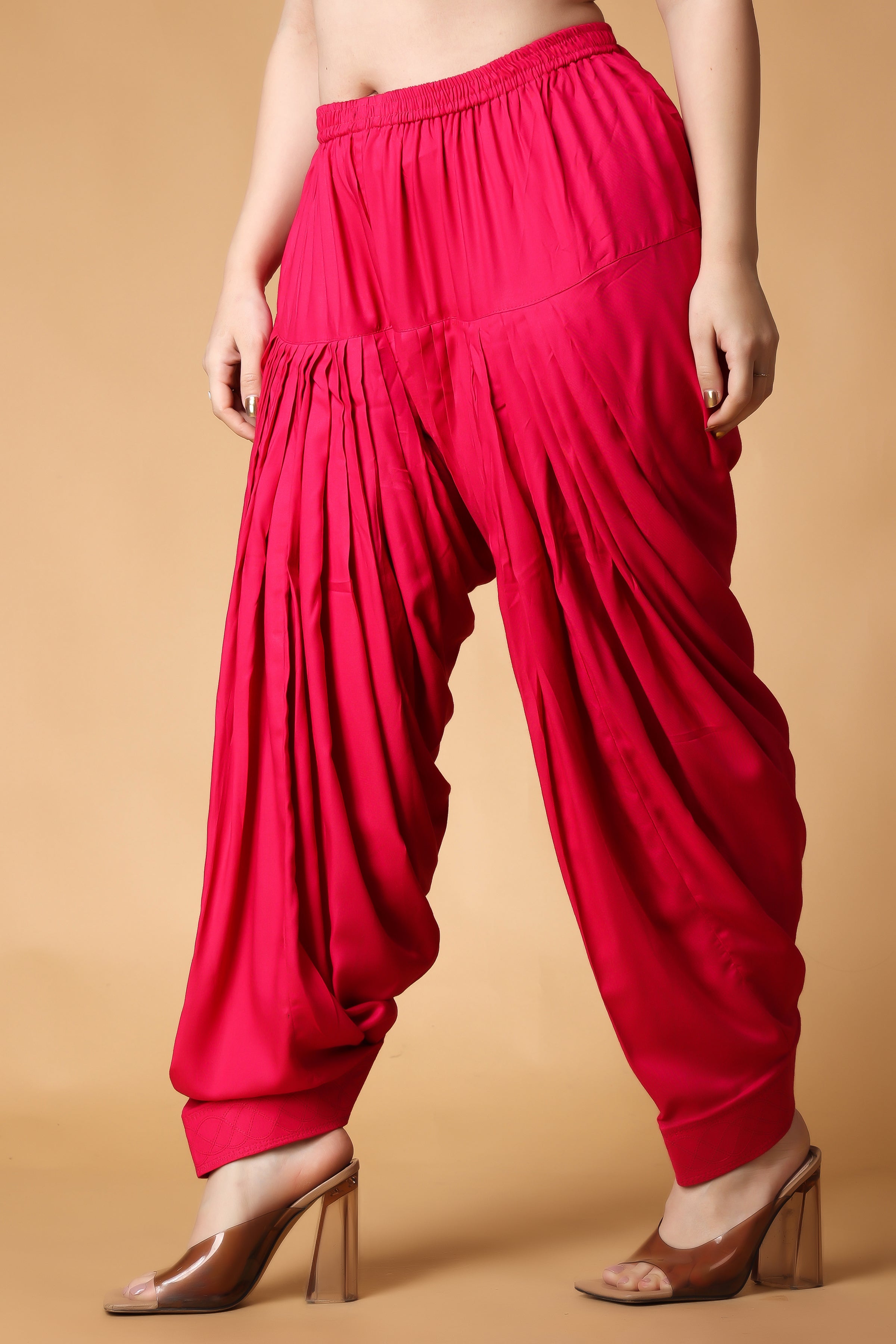 DIAMO Plain Patiala Salwar Pants Harem Pants Ethnic TrouserYoga Pants  Free StylePACK OF 2