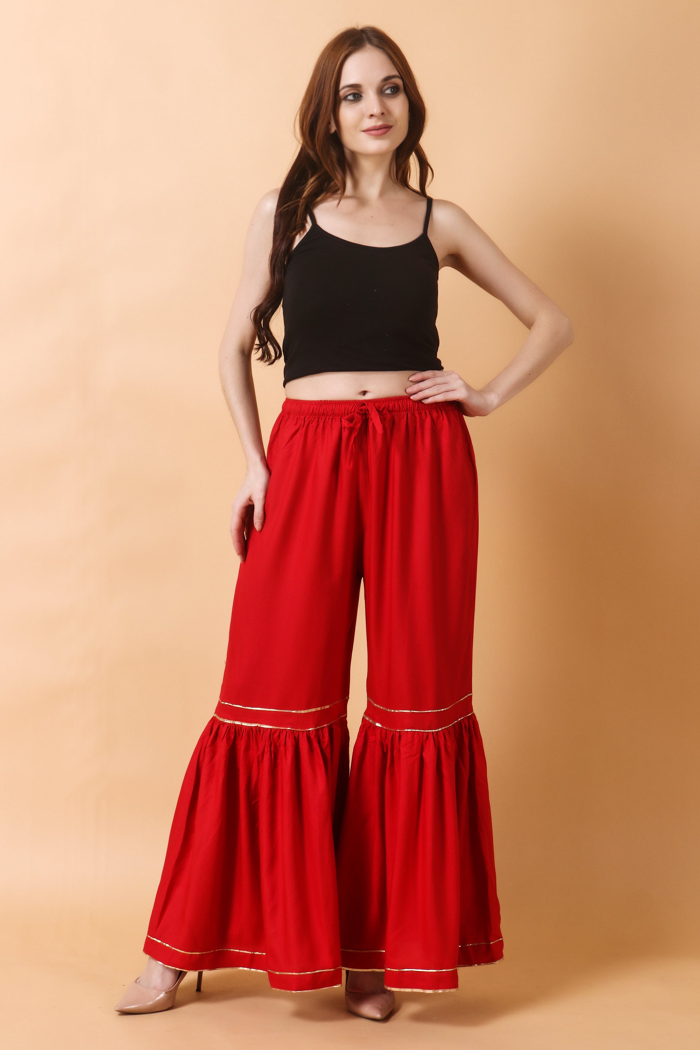 Buy Twenty Nine Grey Georgette Embellished Sharara Pants Online | Aza  Fashions | Pants women fashion, Stylish pants women, Womens pants design
