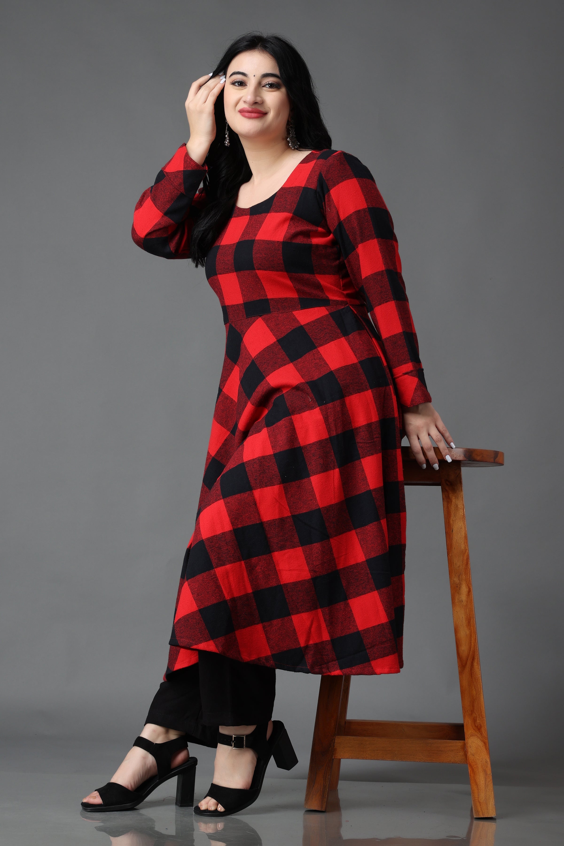 Plus size 2025 woollen kurtis