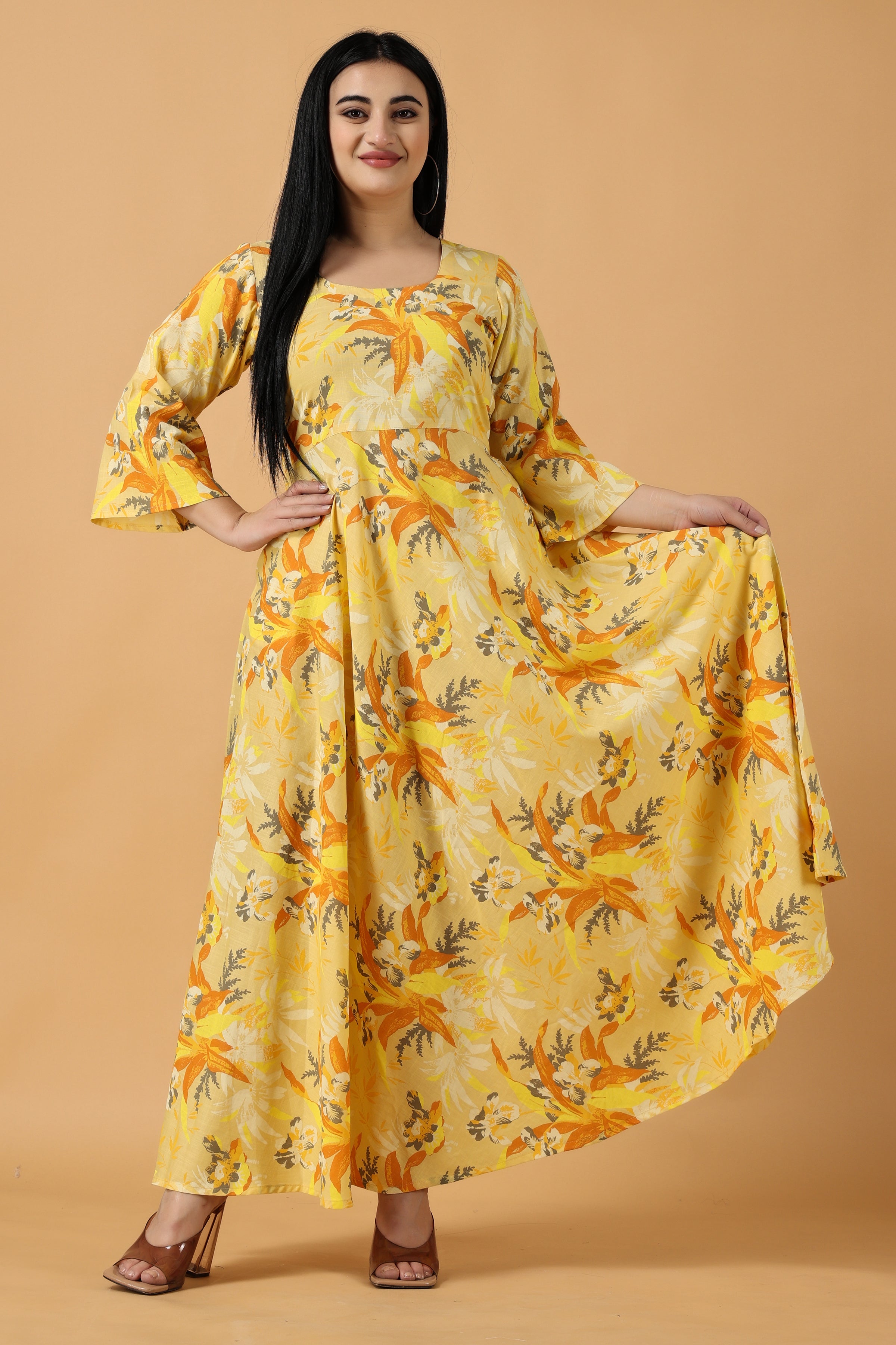 Rosalie Maxi Dress Saffron - Faithfull the Brand