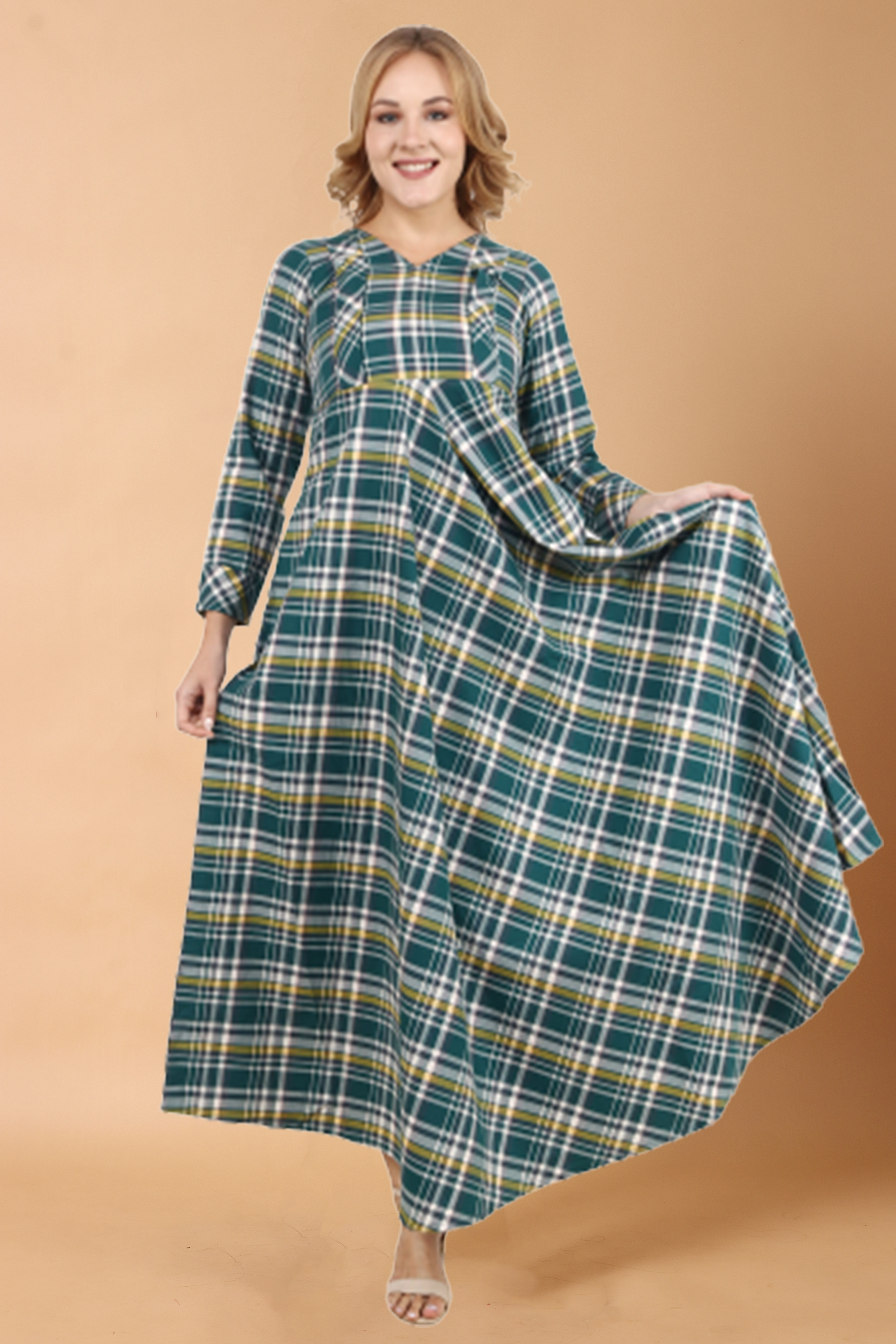 Uerlsty Women Plaid Check Tartan Long Sleeve Mini Dress Ladies Sweatshirt  Jumper Dresses - Walmart.com