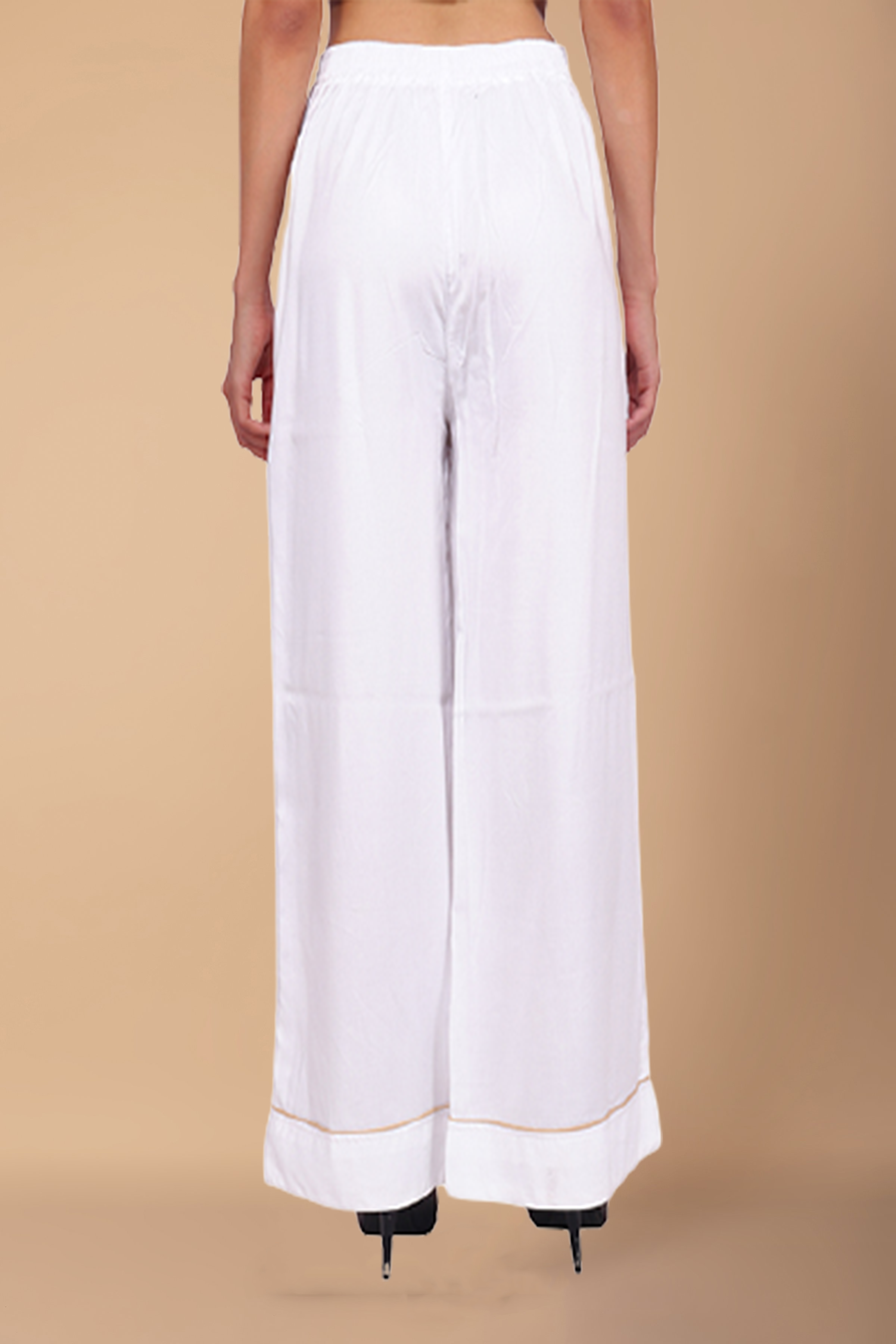 Buy Yolki White Palazzo Parallel Pant , Size 5XL, Waist 46 inch Online at  Best Prices in India - JioMart.